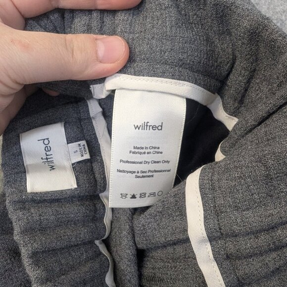 Wilfred Aritzia Wool charcoal gray jogger trouser pant elastic ankle office - Picture 5 of 9